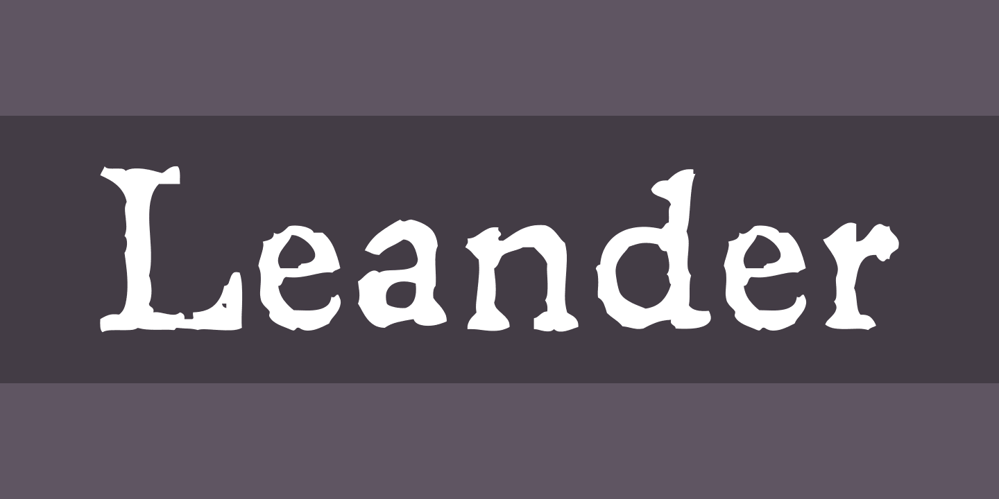 Beispiel einer Leander Regular-Schriftart